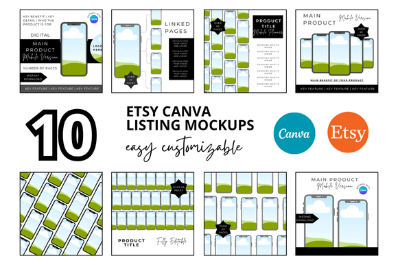 10 Phone Etsy Listings Mockup: A Strategic Tool for Digital Product Sellers