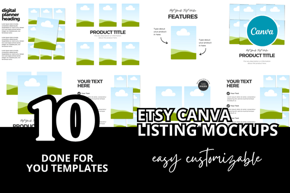 10 Planner Etsy Listings Mockup: A Strategic Asset for Digital Sellers