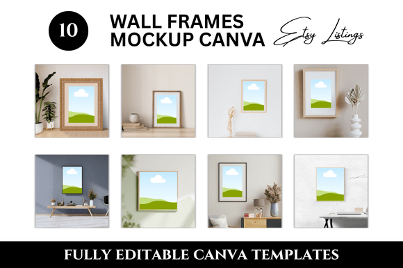 10 Wall Frame Etsy Listings Mockup