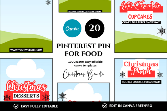 20 Christmas Pinterest Pin Canva Mockup: A Creative Solution for Digital Sellers