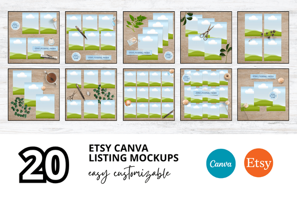 20 Journal Etsy Listings Mockup