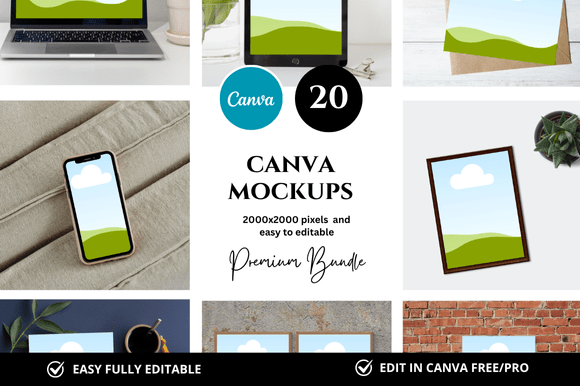 20 Photo Canva Mockup