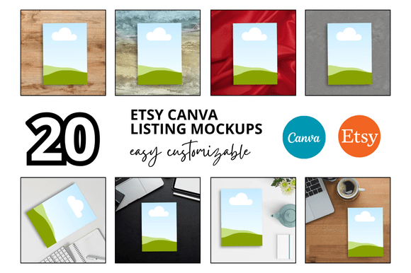 20 Planner Photo Etsy Listings Mockup