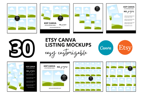 30 KDP Etsy Listings Mockup: Streamline Your Digital Product Workflow