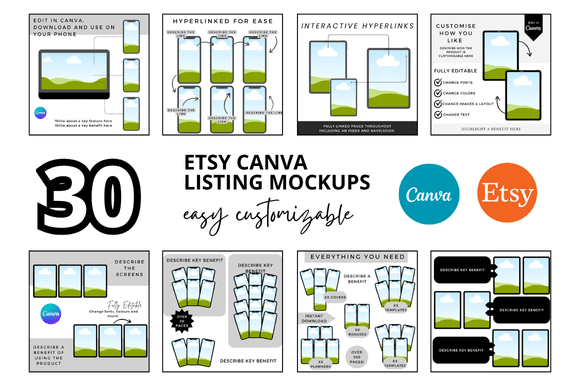 30 Planner Etsy Listings Mockup