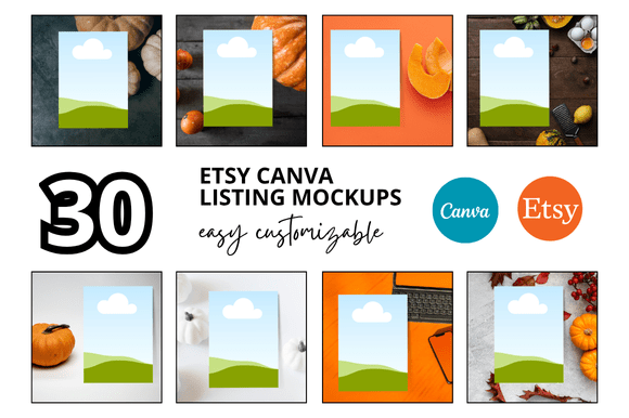 30 Thanksgiving Etsy Listings Mockup: A Must-Have for Digital Sellers