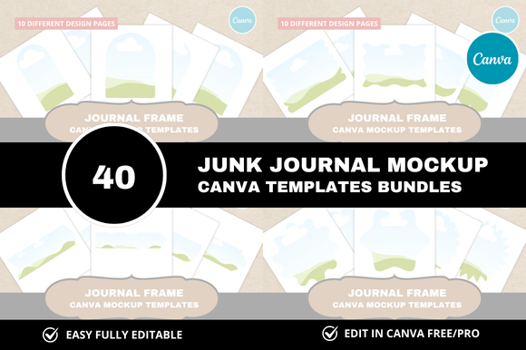 40 Junk Journal Canva Bundle: A Comprehensive Guide to Digital Design Efficiency
