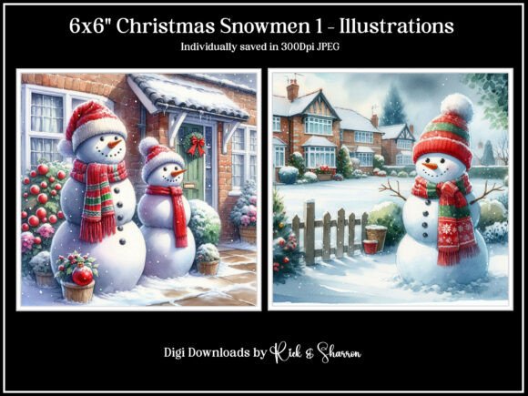 6x6 Christmas Snowmen 1-4 JPEG: A Practical Evaluation for Crafters and Designers