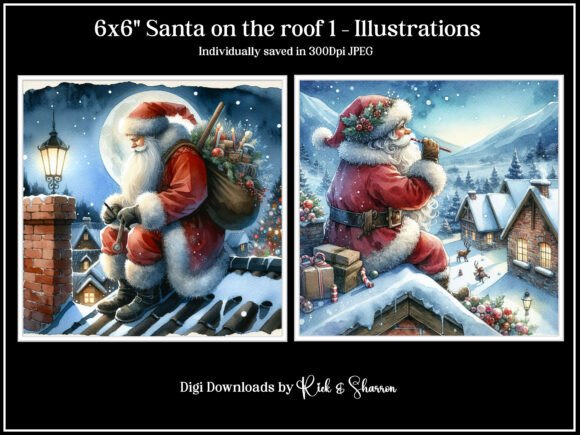6x6 Santa on the Roof 1-4 - JPEG: What Every Crafter Should Know Before Downloading