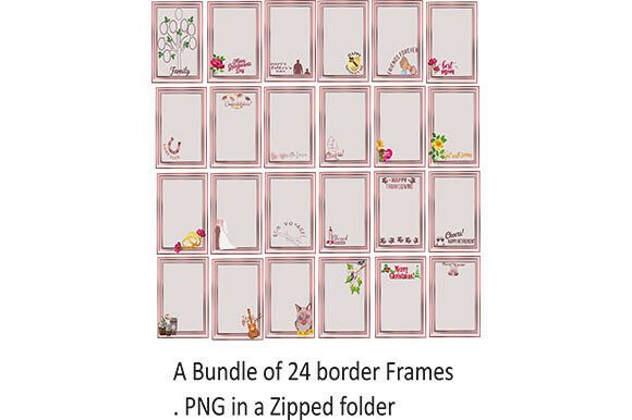 A Bundle of 24 Borders Frames