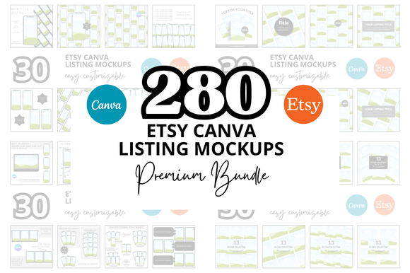 Bonus 280 Etsy Listings Mockup: Streamline Your Digital Product Design Process