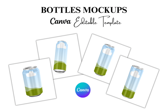 Bottles Frame Mockup Canva: A Time-Saving Tool for Digital Product Creators