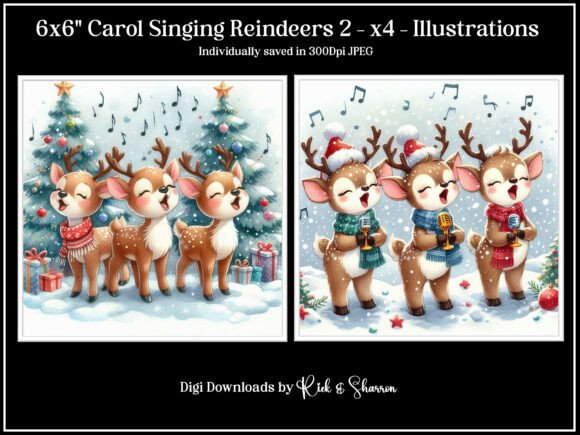 Carol Singing Reindeers 5-8: Creating Commercial Crafts with Digital Designs