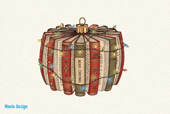 Christmas Book Ornament PNG: A Creative Holiday Gift for Book Lovers
