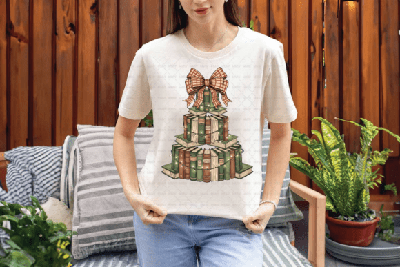 Christmas Book Tree PNG