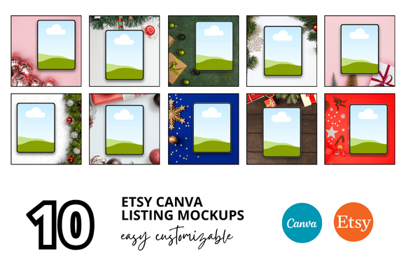 Christmas Etsy Canva Mockup and Etsy Listings Mockup: A Must-Have for Digital Sellers