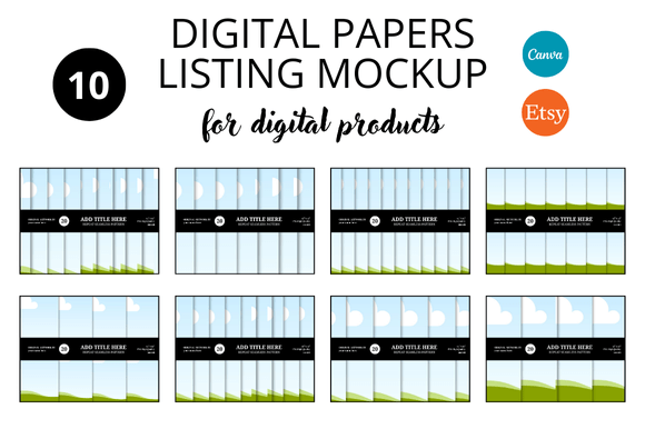 Digital Papers Etsy Listings Mockup