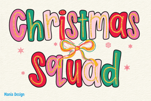 Explore the Versatility of Groovy Christmas Squad Coquette PNG