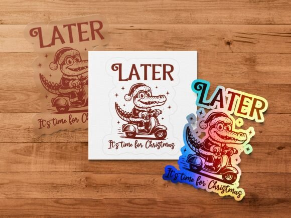 Funny Christmas Later Gator PNG