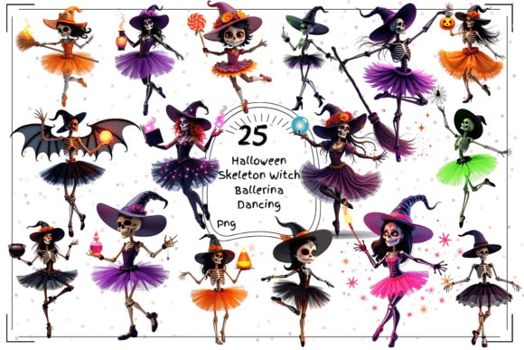 Halloween Skeleton Witch Ballerina Danc: A Spooky Twist for Creative Projects