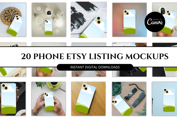 Phone Etsy Canva Mockup Templates for Etsy Sellers
