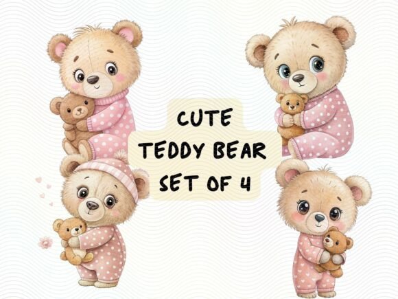 Pink Teddy Bear: A Versatile Design for Creative and Business Use