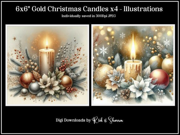 Why Gold Christmas Candles X4 Illustrations Are Redefining Commercial Creative Assets